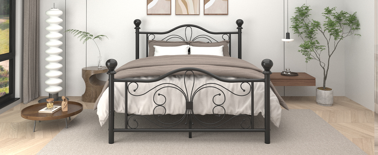 Amazon.com: LoVinson Queen Size Bed Frame, Metal Platform